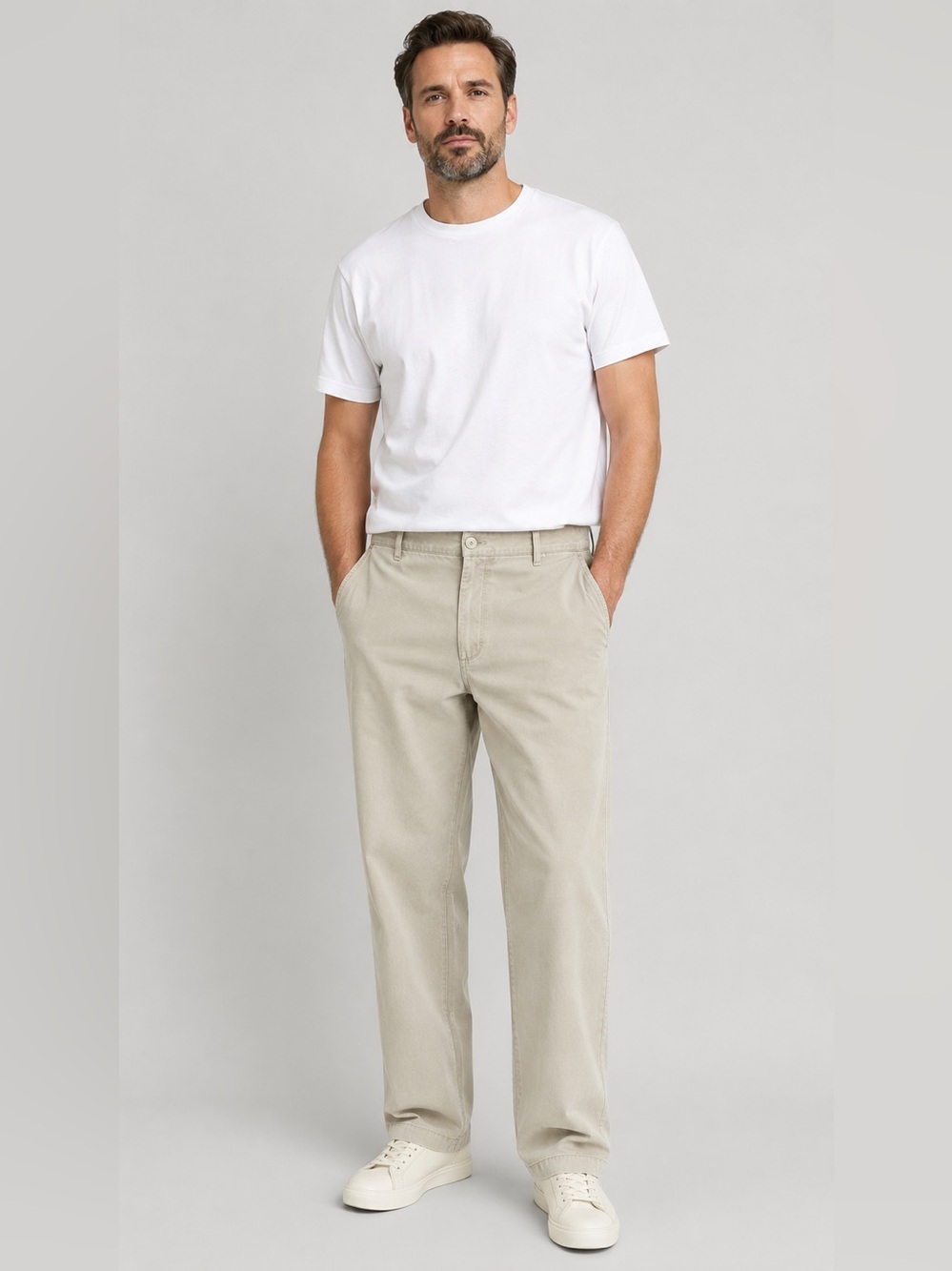 Banana Republic Men’s Straight Leg Chino Pants 35R Beige 100% Cotton